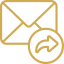 conceptual icon of an email forwarder
